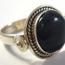 Old silver ring with jasper
