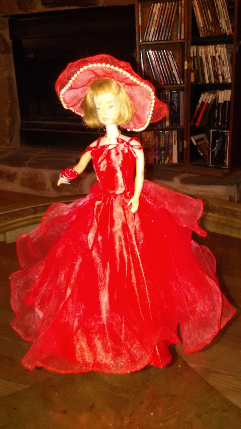 Barbie Doll Handmade Fashion Red Sunshine Party Gown