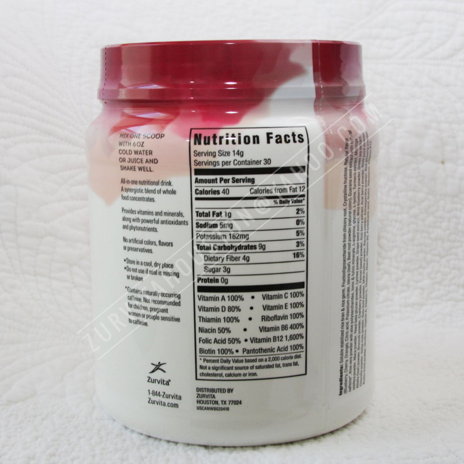 Zeal For Life Nutritional Drink Mix 30 Day Supply Canister + 12 Pack