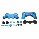 Plastic Cover Shell Case + Buttons Kit for PS3 Controller Plating Blue