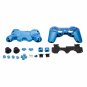 Plastic Cover Shell Case + Buttons Kit for PS3 Controller Plating Blue