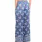 Blue Print Loose Fit Half Lined Palazzo Pants Size L