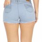 Light Blue Distressed Denim Raw Hem Jean Shorts Size 30