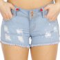 Light Blue Distressed Denim Raw Hem Jean Shorts Size 30