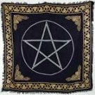 GOLD BORDERED PENTAGRAM ALTAR CLOTH