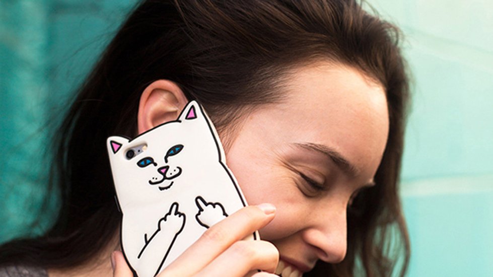 Cute 3D Middle Finger Cat Soft Silicone Case Cover For iPhone 6splus 6 plus 5.5&acirc;��&acirc;��inch