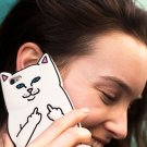 Cute 3D Middle Finger Cat Soft Silicone Case Cover For iPhone 6splus 6 plus 5.5‘’inch