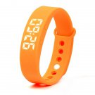 (Orange) W5 Pedometer Sleep Monitor Temperature Bracelet Smart Watch