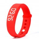 (Red) W5 Pedometer Sleep Monitor Temperature Bracelet Smart Watch