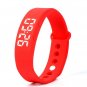 (Red) W5 Pedometer Sleep Monitor Temperature Bracelet Smart Watch