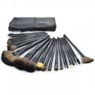 (Black) 24pcs Professional Cosmetic Makeup Brushes Set Kit