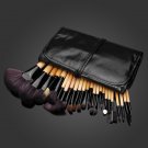 (Beige) 24pcs Professional Cosmetic Makeup Brushes Set Kit