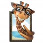 3D Smile Giraffe Wall Decals Removable Lovely Animal Wall Stickers Wall Art Decor