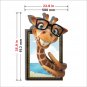 3D Smile Giraffe Wall Decals Removable Lovely Animal Wall Stickers Wall Art Decor