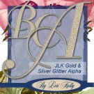 Gold and Silver Glitter Alpha - ON SALE!