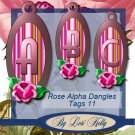 JLK Rose Alpha Dangle Tags 11 - ON SALE!