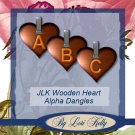 JLK Wooden Heart Alpha Dangles - ON SALE!