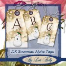 JLK Snowman Alpha Tags - ON SALE!