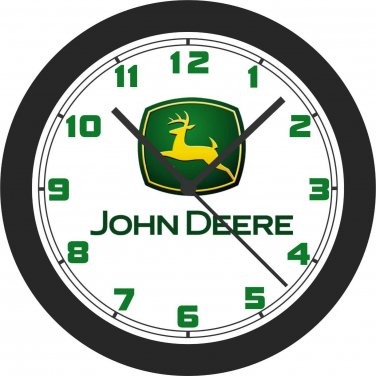 John Deere Emblem Wall Clock-Free US Ship