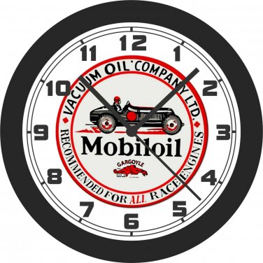 Retro Mobil Oil Sign Wall Clock-Free US Ship