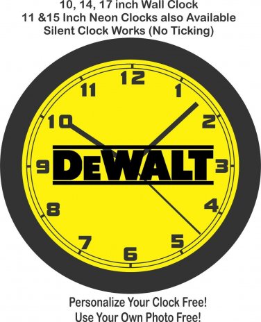 Dewalt Tools Logo Wall Clock-Free US Ship, Choose 1 of 2, Snap-On, Mac-Tools