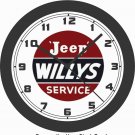 JEEP WILLYS SERVICE SIGN WALL CLOCK-FREE USA SHIP