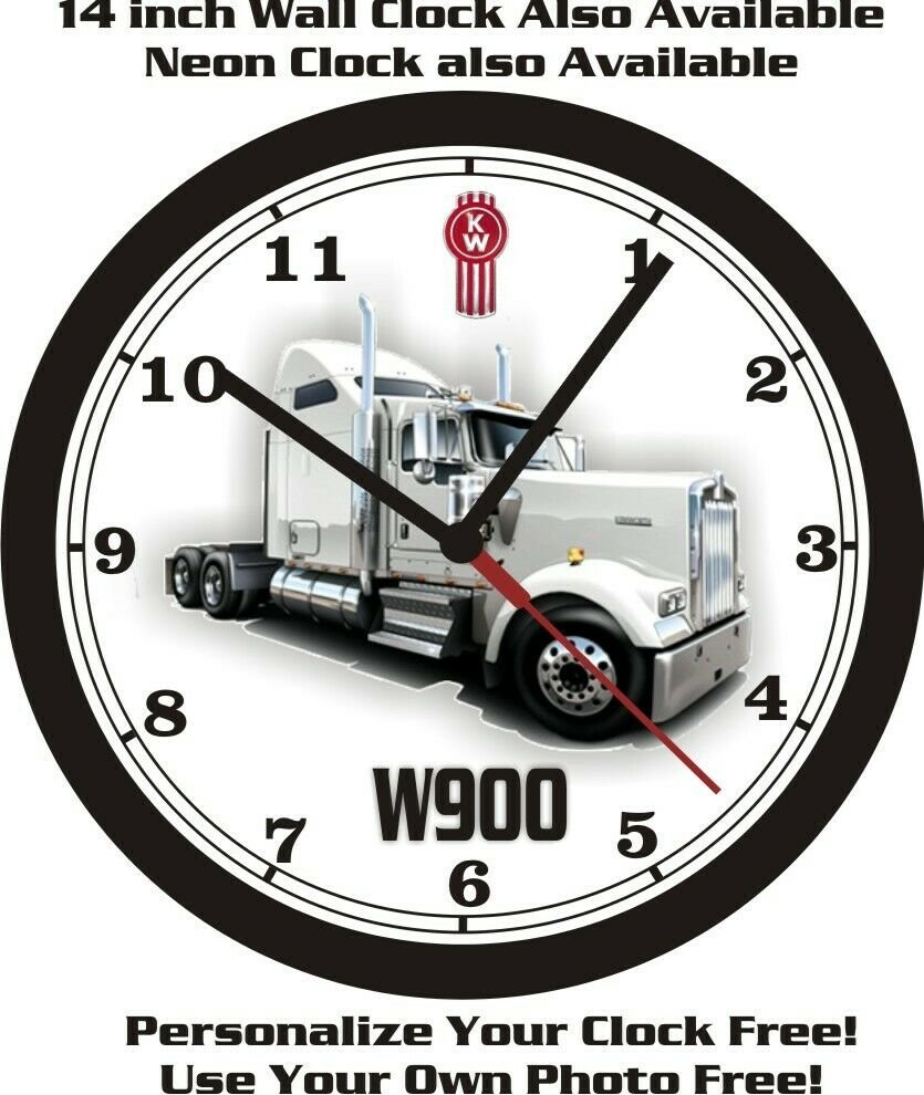 KENWORTH W900 SEMI TRUCK CAB WALL CLOCKFREE USA SHIP!