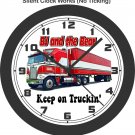 BJ and the Bear "Keep on Truckin" Semi Truck Wall Clock-Peterbilt, Kenworth