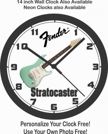FENDER STRATOCASTER JEFF BECK GUITAR WALL CLOCK-FREE USA SHIP!