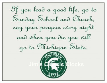 Michigan State Spartans (If You Lead A Good Life) Full Color Print