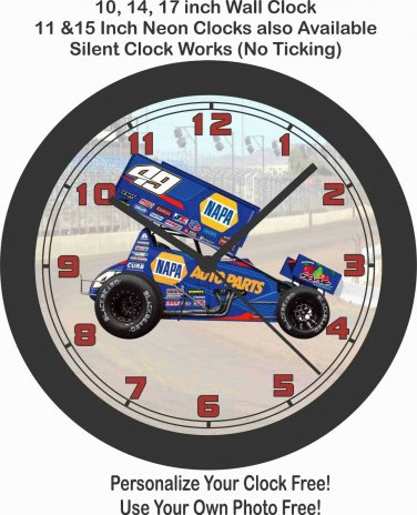 NAPA SPRINT RACING CAR WALL CLOCK-FREE USA SHIP