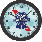 PABST BLUE RIBBON BEER EMBLEM WALL CLOCK-FREE USA SHIP!