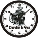 CHANDLER & PRICE LETTERPRESS WALL CLOCK-FREE USA SHIP!