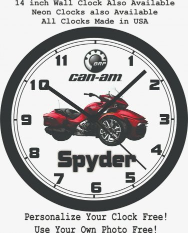 2016-2020 CANAM SPYDER WALL CLOCK-ALL MODELS & COLORS AVAILABLE-CAN AM