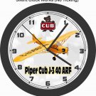 PIPER CUB J-3 40 ARF AIRPLANE WALL CLOCK-FREE USA SHIP!