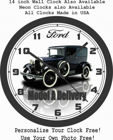1929 FORD MODEL A DELIVERY SEDAN WALL CLOCK-FREE USA SHIP