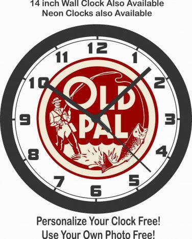 OLD PAL FISHING TACKLE WALL CLOCK-FREE USA SHIP!