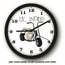LIL' INDIAN MINIBIKE WALL CLOCK-FREE US SHIP!