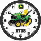 JOHN DEERE X738 GARDEN TRACTOR WALL CLOCK-FREE USA SHIP