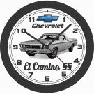 1969 CHEVROLET EL CAMINO SS "SILVER" WALL CLOCK-FREE USA SHIP-NEW!