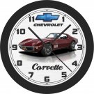 1969 Chevrolet Corvette (Burgundy) Wall Clock