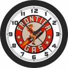 Frontier Gas "Rarin To Go" Sign Wall Clock-Free US Ship