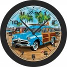 Ford Woodie (Blue) Wall Clock-Free US Ship