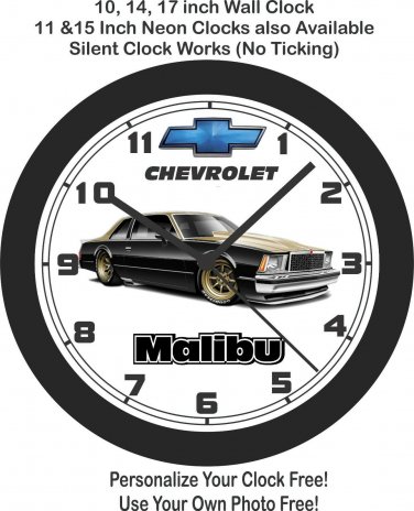 1978 Chevrolet Malibu Wall Clock-Free US Ship-Choose 1 of 2