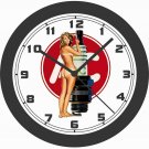 AC SPARK PLUGS PINUP GIRL WALL CLOCK-CHEVROLET, FORD, DODGE-Choose 1 of 2