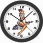 AC SPARK PLUGS PINUP GIRL WALL CLOCK-CHEVROLET, FORD, DODGE-Choose 1 of 2