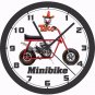 TACO  MINI-BIKE WALL CLOCK-Choose 1 of 5 Colors & Free USA Ship