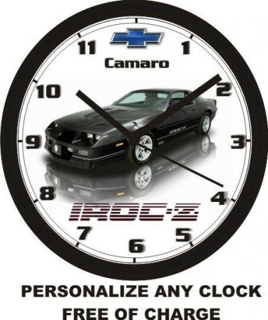 1987 CHEVROLET CAMARO IROC Z WALL CLOCK-FREE USA SHIP!