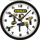 STANLEY POWER TOOLS WALL CLOCK-FREE USA SHIP!