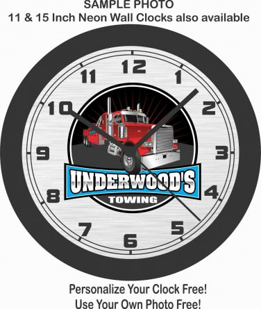 10 inch, 14 Inch or 17 inch Custom Photo Wall Clock-Free USA Ship-Add Your Photo